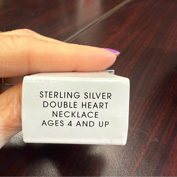 Avon Sterling Silver Necklace with double heart pendant NIB vintage 2011 - Picture 6 of 8